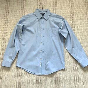 Brooks Brothers Size 14 Boys Blue Oxford Non-Iron Button Down Dress Shirt
